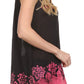 Sakkas Batik Embroidered V-Neck Sleeveless Blouse