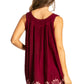 Sakkas Batik Embroidered V-Neck Sleeveless Blouse