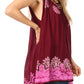 Sakkas Batik Embroidered V-Neck Sleeveless Blouse