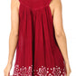 Sakkas Batik Embroidered V-Neck Sleeveless Blouse