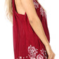 Sakkas Batik Embroidered V-Neck Sleeveless Blouse