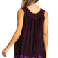 Sakkas Batik Embroidered V-Neck Sleeveless Blouse
