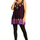 Sakkas Batik Embroidered V-Neck Sleeveless Blouse