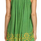 Sakkas Batik Embroidered V-Neck Sleeveless Blouse