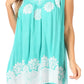 Sakkas Batik Embroidered V-Neck Sleeveless Blouse