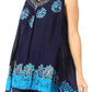 Sakkas Batik Embroidered V-Neck Sleeveless Blouse