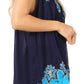 Sakkas Batik Embroidered V-Neck Sleeveless Blouse