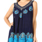 Sakkas Batik Embroidered V-Neck Sleeveless Blouse