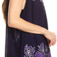 Sakkas Batik Embroidered V-Neck Sleeveless Blouse