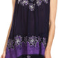 Sakkas Batik Embroidered V-Neck Sleeveless Blouse
