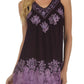 Sakkas Batik Embroidered V-Neck Sleeveless Blouse