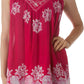 Sakkas Batik Embroidered V-Neck Sleeveless Blouse