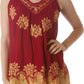 Sakkas Batik Embroidered V-Neck Sleeveless Blouse