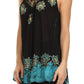 Sakkas Batik Embroidered V-Neck Sleeveless Blouse