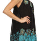 Sakkas Batik Embroidered V-Neck Sleeveless Blouse