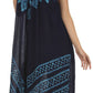 Sakkas Batik Stripe Sleeveless Caftan Dress