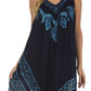 Sakkas Batik Stripe Sleeveless Caftan Dress