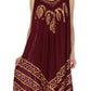 Sakkas Batik Stripe Sleeveless Caftan Dress