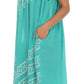 Sakkas Batik Stripe Sleeveless Caftan Dress