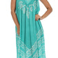 Sakkas Batik Stripe Sleeveless Caftan Dress