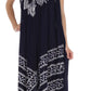 Sakkas Batik Stripe Sleeveless Caftan Dress