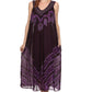 Sakkas Batik Stripe Sleeveless Caftan Dress