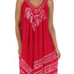 Sakkas Batik Stripe Sleeveless Caftan Dress