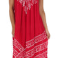 Sakkas Batik Stripe Sleeveless Caftan Dress