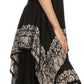 Sakkas Batik Corset Style Bodice Handkerchief Hem Dress