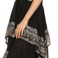 Sakkas Batik Corset Style Bodice Handkerchief Hem Dress