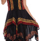 Sakkas Batik Corset Style Bodice Handkerchief Hem Dress