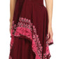 Sakkas Batik Corset Style Bodice Handkerchief Hem Dress