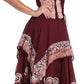 Sakkas Batik Corset Style Bodice Handkerchief Hem Dress