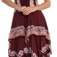 Sakkas Batik Corset Style Bodice Handkerchief Hem Dress