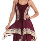 Sakkas Batik Corset Style Bodice Handkerchief Hem Dress