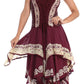 Sakkas Batik Corset Style Bodice Handkerchief Hem Dress