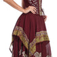Sakkas Batik Corset Style Bodice Handkerchief Hem Dress