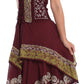 Sakkas Batik Corset Style Bodice Handkerchief Hem Dress