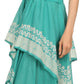 Sakkas Batik Corset Style Bodice Handkerchief Hem Dress
