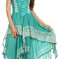 Sakkas Batik Corset Style Bodice Handkerchief Hem Dress