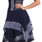 Sakkas Batik Corset Style Bodice Handkerchief Hem Dress
