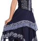 Sakkas Batik Corset Style Bodice Handkerchief Hem Dress