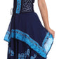Sakkas Batik Corset Style Bodice Handkerchief Hem Dress