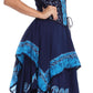 Sakkas Batik Corset Style Bodice Handkerchief Hem Dress