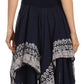 Sakkas Batik Corset Style Bodice Handkerchief Hem Dress