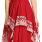Sakkas Batik Corset Style Bodice Handkerchief Hem Dress