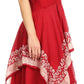 Sakkas Batik Corset Style Bodice Handkerchief Hem Dress