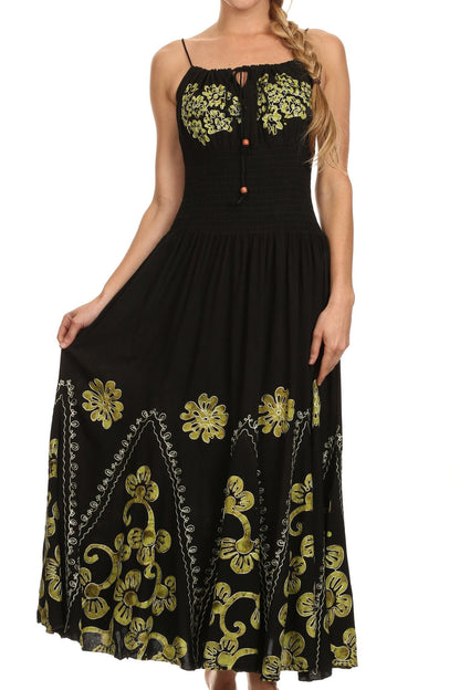 Vestido con bordados Batik de Sakkas con cintura imperio
