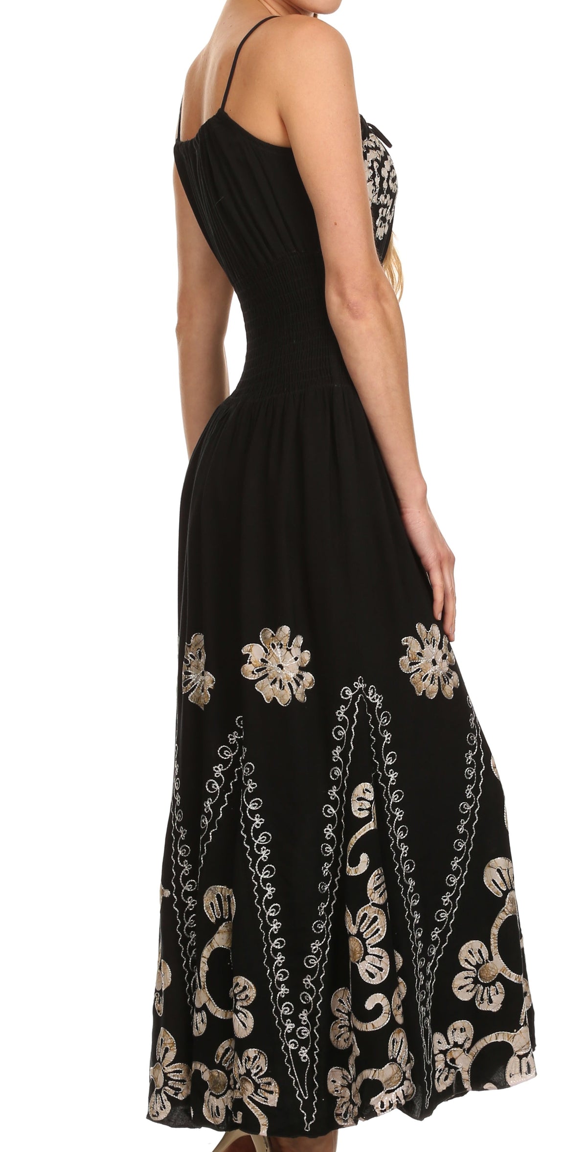 Vestido con bordados Batik de Sakkas con cintura imperio