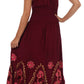 Vestido con bordados Batik de Sakkas con cintura imperio
